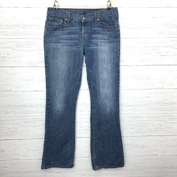 Abercrombie & Fitch Women's Jeans Boot Cut Button Fly Cotton size 10L length 34" - Picture 1 of 10